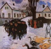 Edvard Munch Youngling and a group of duck painting